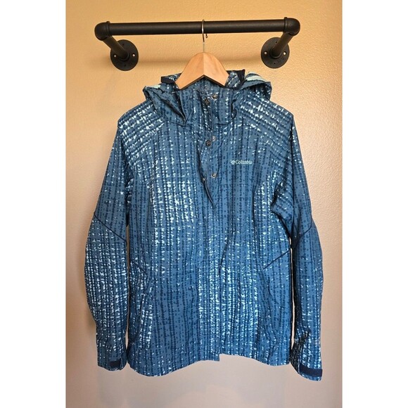 Columbia Omni Tech Waterproof Hooded Full Zip Coat Jacket Womens size Large - Picture 1 of 9